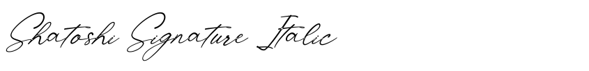 Preview Shatoshi Signature Italic