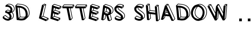 Preview 3D Letters Shadow Inverted Regular