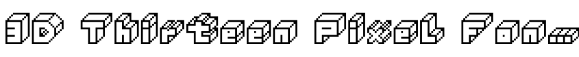 Preview 3D Thirteen Pixel Fonts Regular