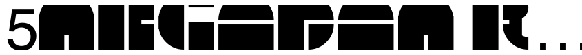 Font 5Megabam Regular by Noah  - 11 year old typomaniac