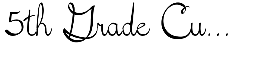 Font 5th Grade Cursive by Unknown