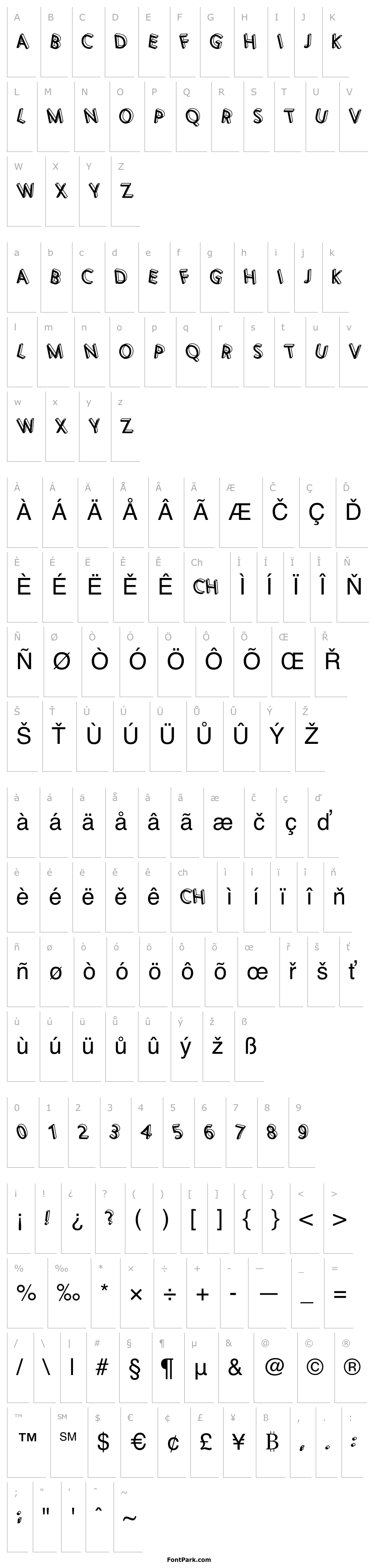 Přehled 3D Letters Shadow Inverted Regular