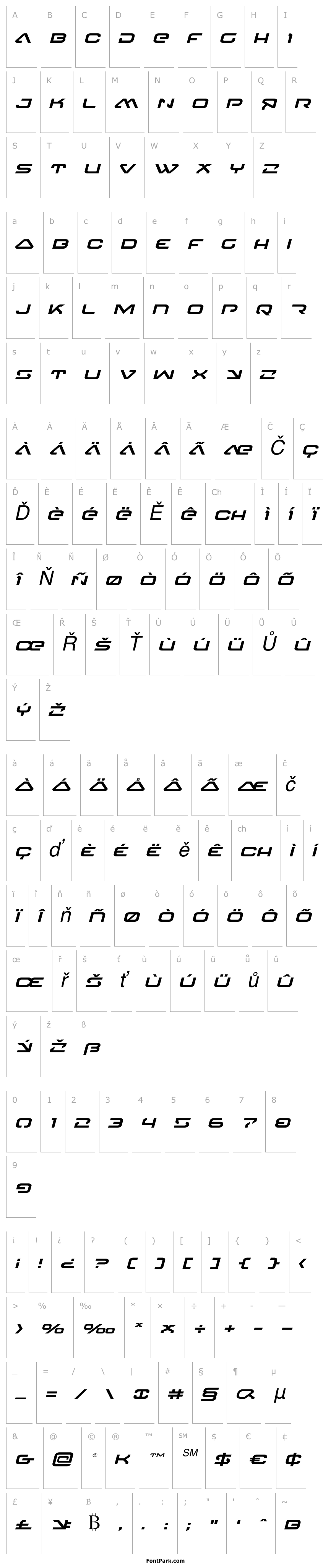 Overview 4114 Blaster Expanded Italic