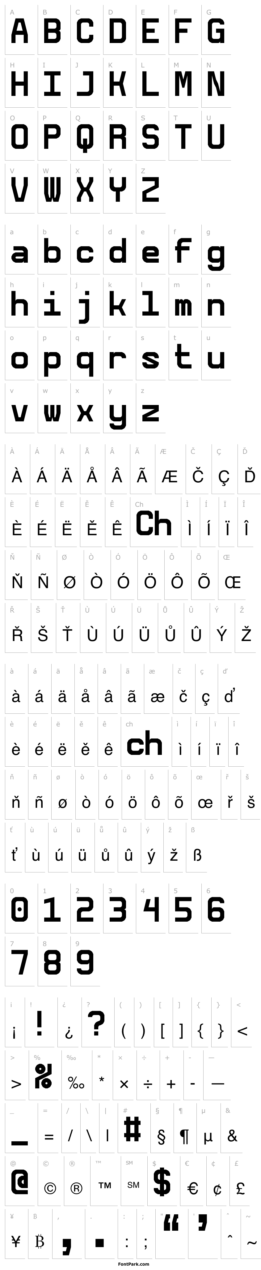 Overview 5Ceta Mono Regular