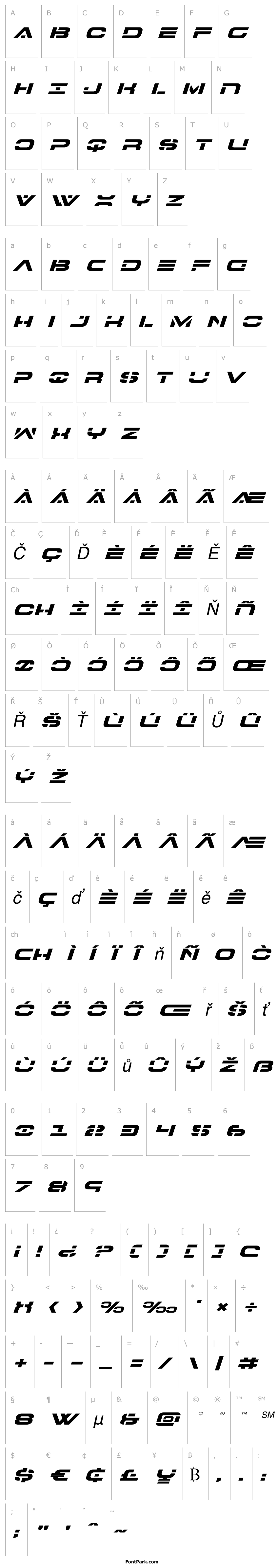 Přehled 7th Service Expanded Italic