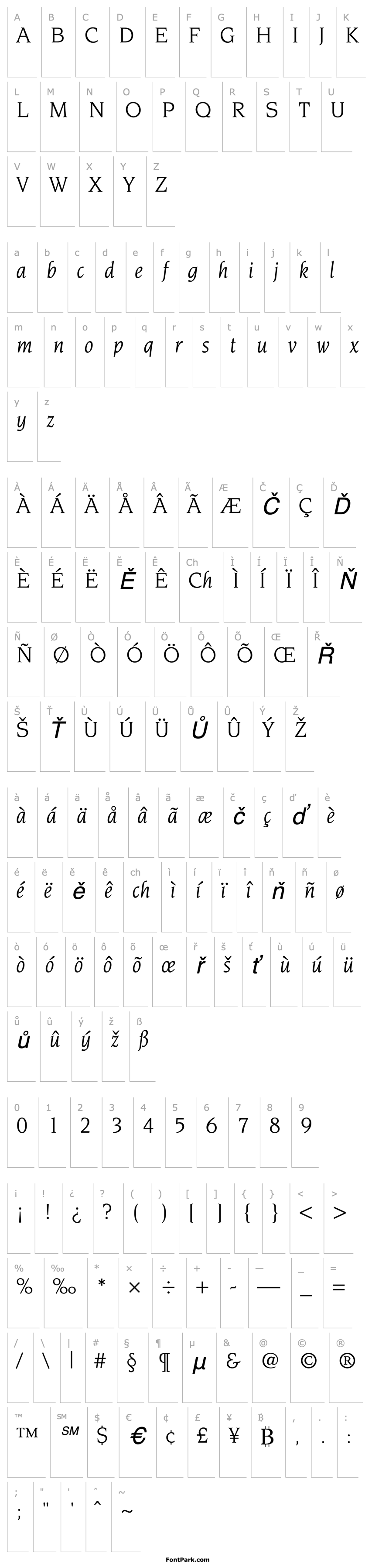 Přehled Novarese-BookItalic