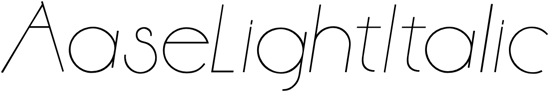 Preview AaseLightItalic