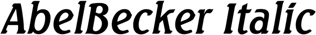 Preview AbelBecker Italic