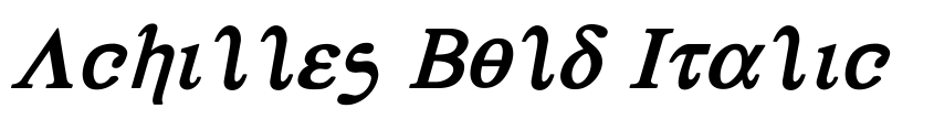 Preview Achilles Bold Italic