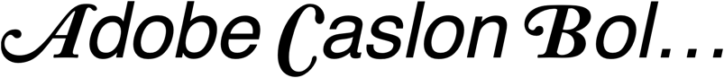 Preview Adobe Caslon Bold Italic Swash