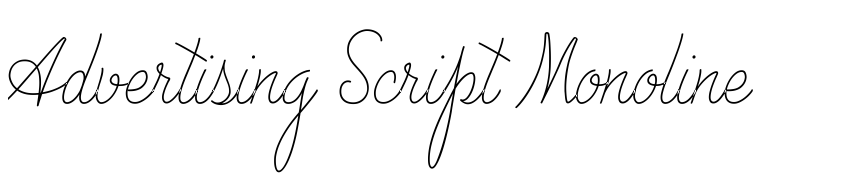 Font Advertising Script Monoline by Cosimo Lorenzo Pancini with Matteo Chiti, Luca Chiti and Andrea Tartarelli after George Russ