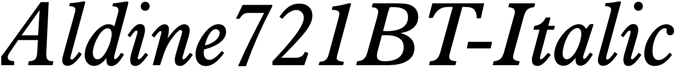 Preview Aldine721BT-Italic