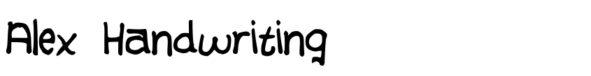 Preview Alex Handwriting