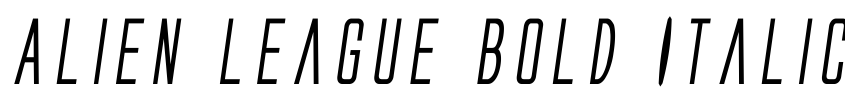 Preview Alien League Bold Italic