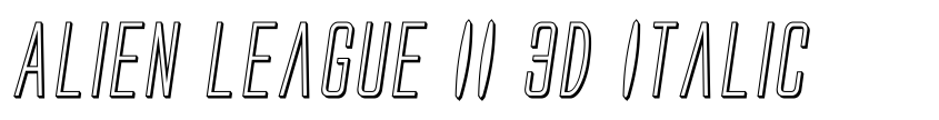 Preview Alien League II 3D Italic