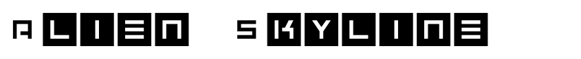 Font Alien Skyline by Darrell Flood