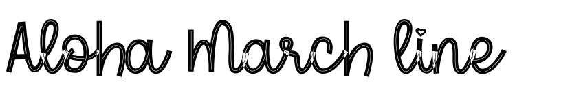 Font Aloha March line by Dimas Prasetyo