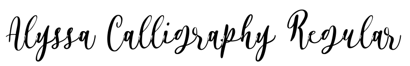 Preview Alyssa Calligraphy Regular