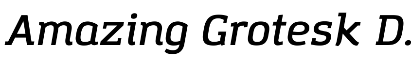Preview Amazing Grotesk DemiBold Italic