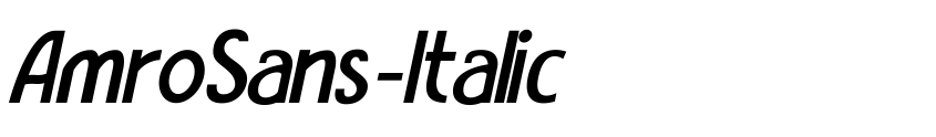 Preview AmroSans-Italic