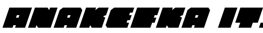 Font Anakefka Italic by Unknown