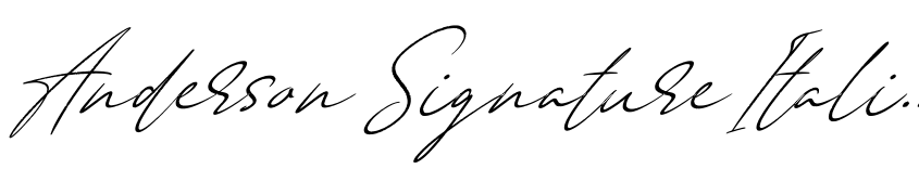 Preview Anderson Signature Italic