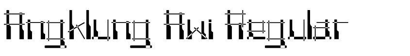 Font Angklung Awi Regular by Unknown
