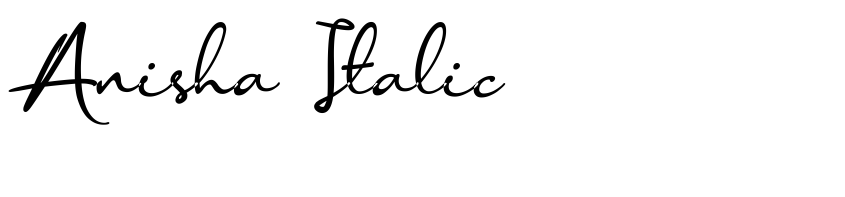 Preview Anisha Italic