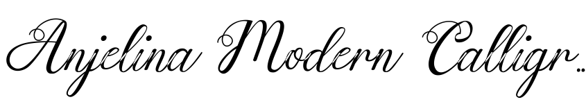 Font Anjelina Modern Calligraphy by utopia19