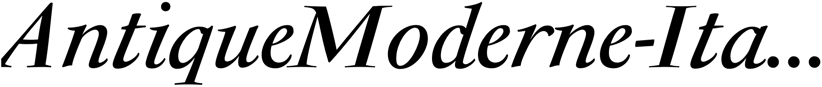 Preview AntiqueModerne-Italic