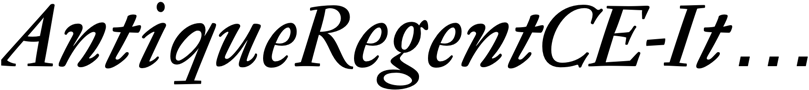 Preview AntiqueRegentCE-Italic