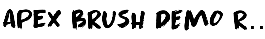 Font Apex Brush DEMO Regular by David Kerkhoff