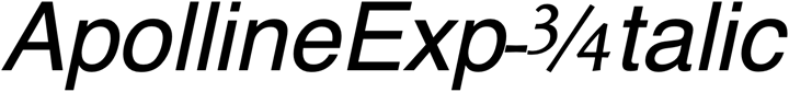 Preview ApollineExp-Italic