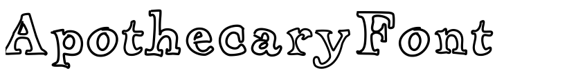 Písmo ApothecaryFont od Neznámý