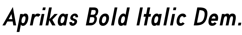 Preview Aprikas Bold Italic Demo
