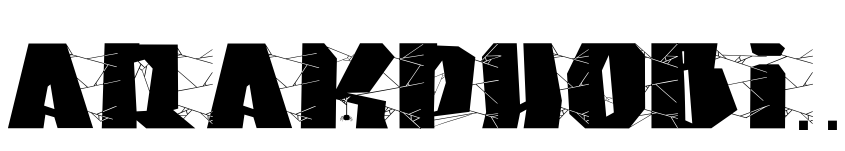 Font Arakphobia by M.K.V