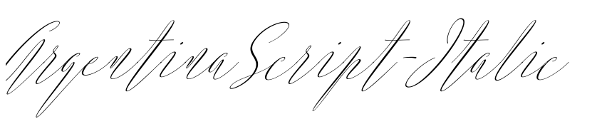 Preview ArgentinaScript-Italic