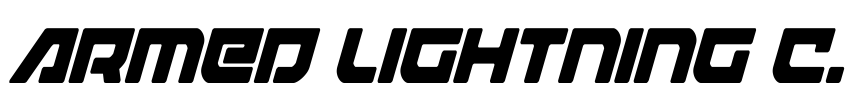 Písmo Armed Lightning Condensed Ital od Daniel Zadorozny