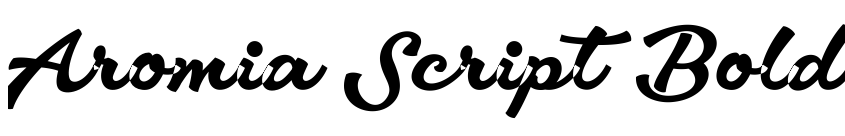 Font Aromia Script Bold by Mans Greback