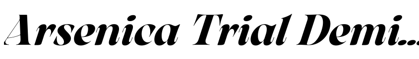 Preview Arsenica Trial Demibold Italic