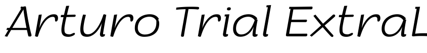 Preview Arturo Trial ExtraLight Italic