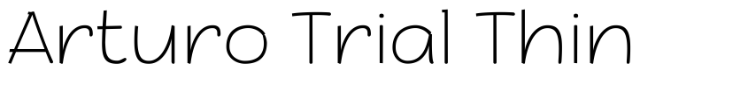 Font Arturo Trial Thin by Francesco Canovaro