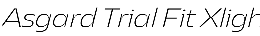 Preview Asgard Trial Fit Xlight Italic