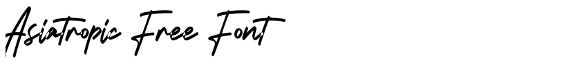 Preview Asiatropic Free Font