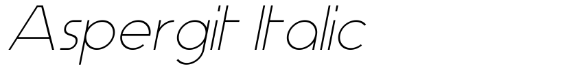 Preview Aspergit Italic