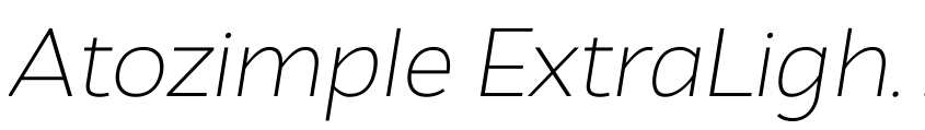 Preview Atozimple ExtraLight Italic
