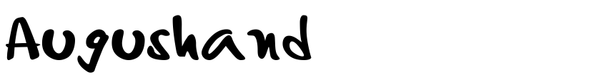 Font Augushand by Unknown