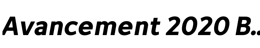 Preview Avancement 2020 Bold Italic