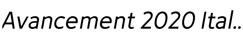 Preview Avancement 2020 Italic