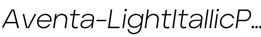 Preview Aventa-LightItallicPERSONALUSEONLY